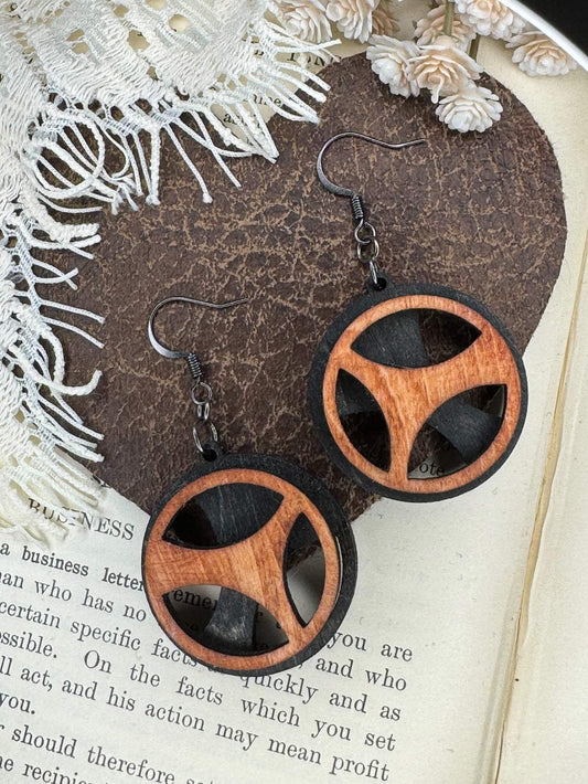 Duo Circle Cutout Earrings