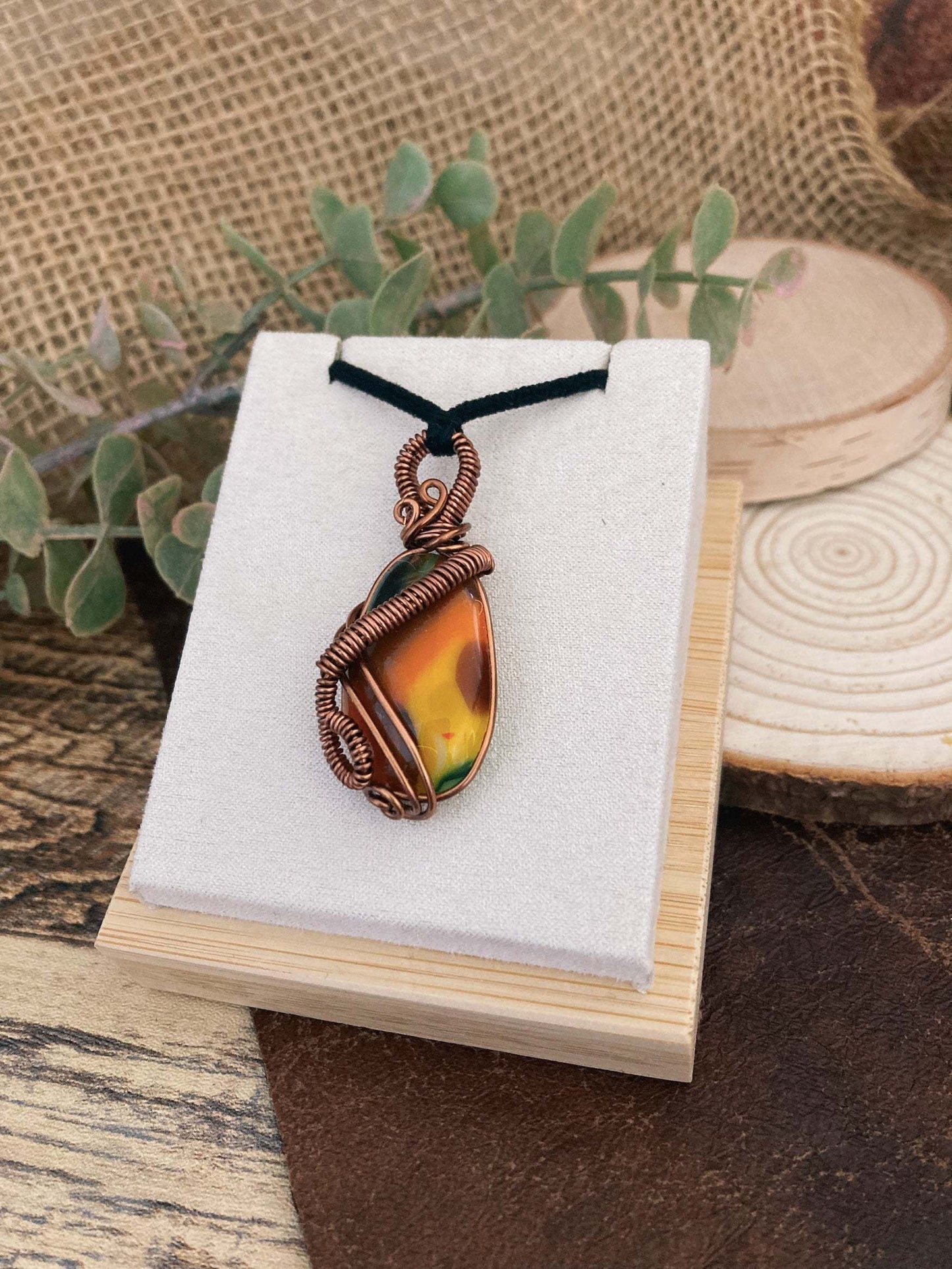 Elizabeth Antique Copper Desert Pendant Necklace