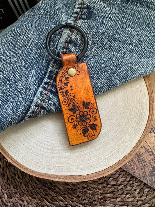 Embrace Originality Leather Keychain