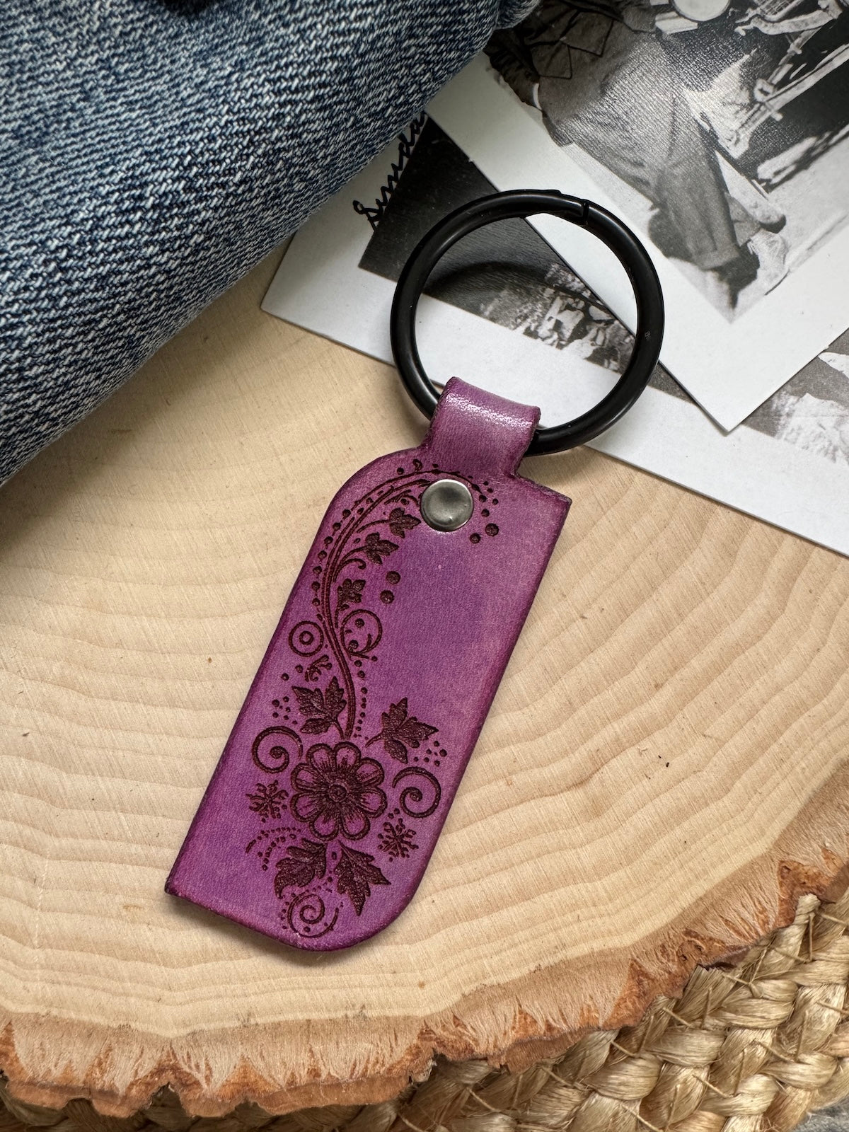 Embrace Originality Leather Keychain