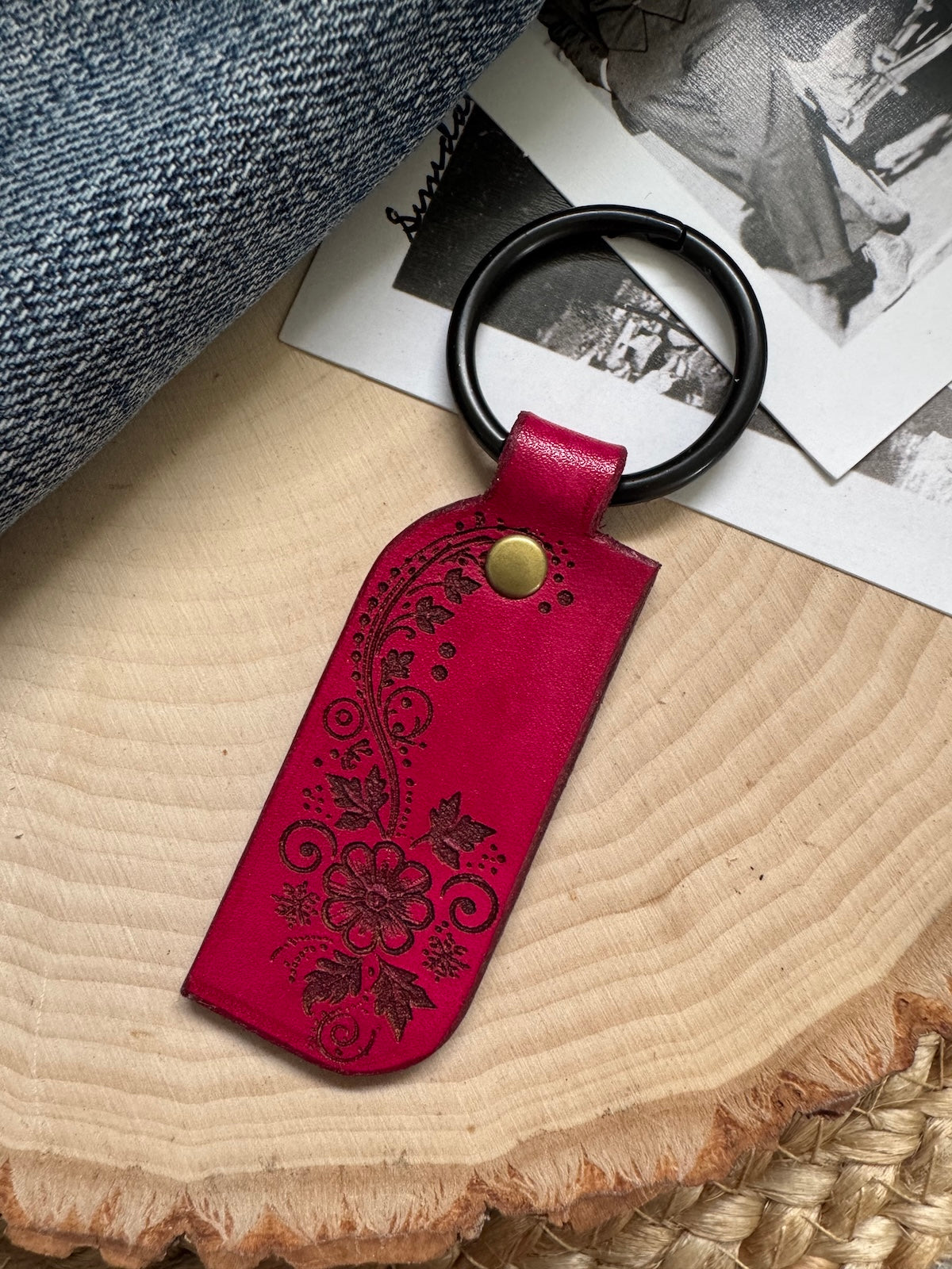 Embrace Originality Leather Keychain