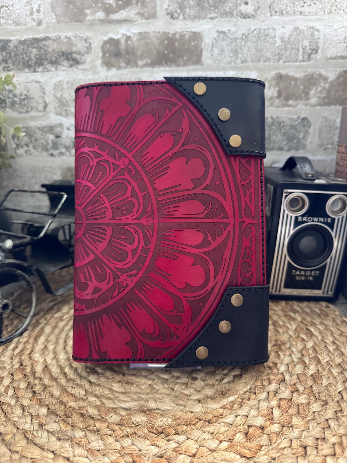 Gothic Rose Window Leather Journal