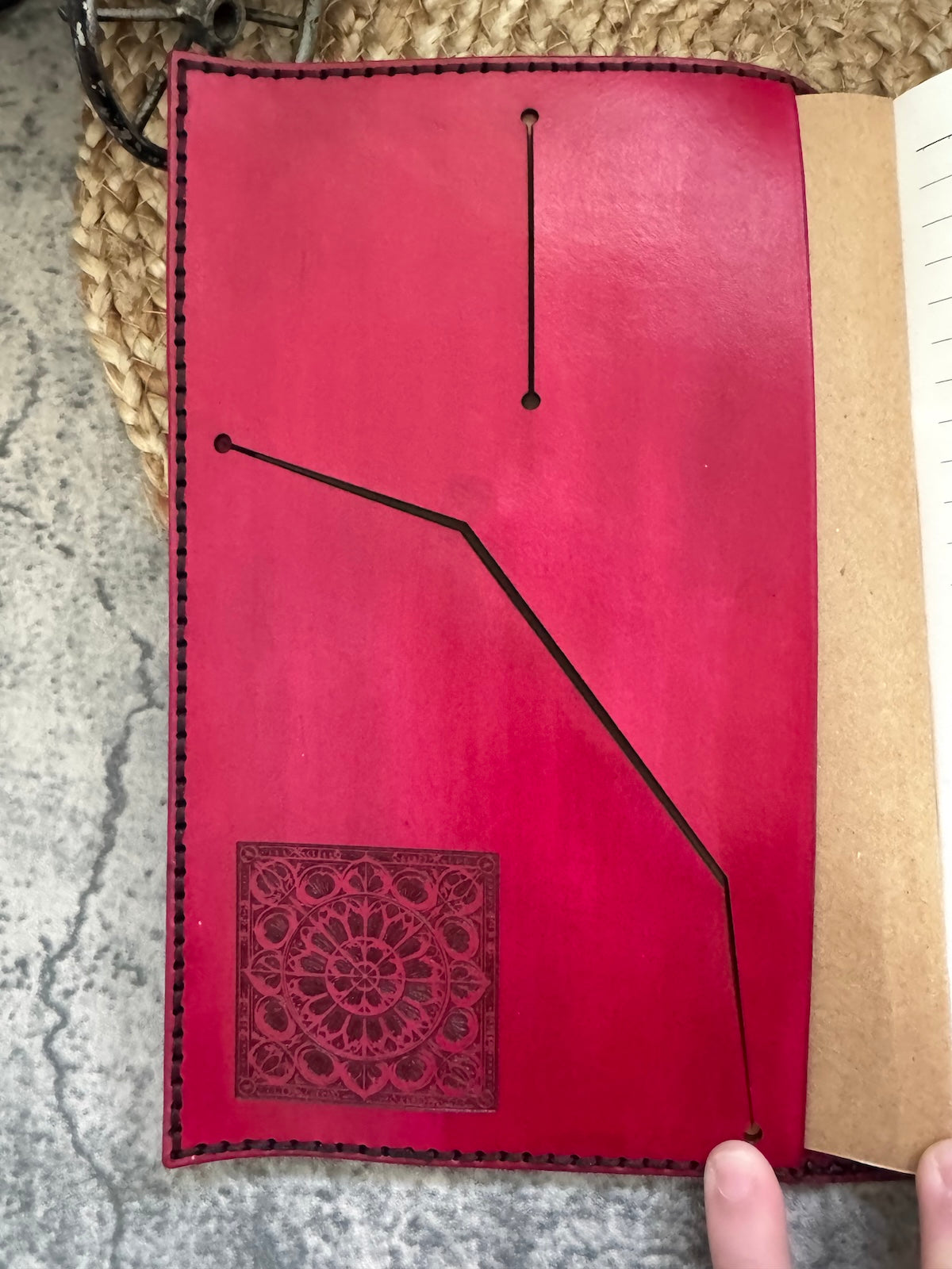 Gothic Rose Window Leather Journal