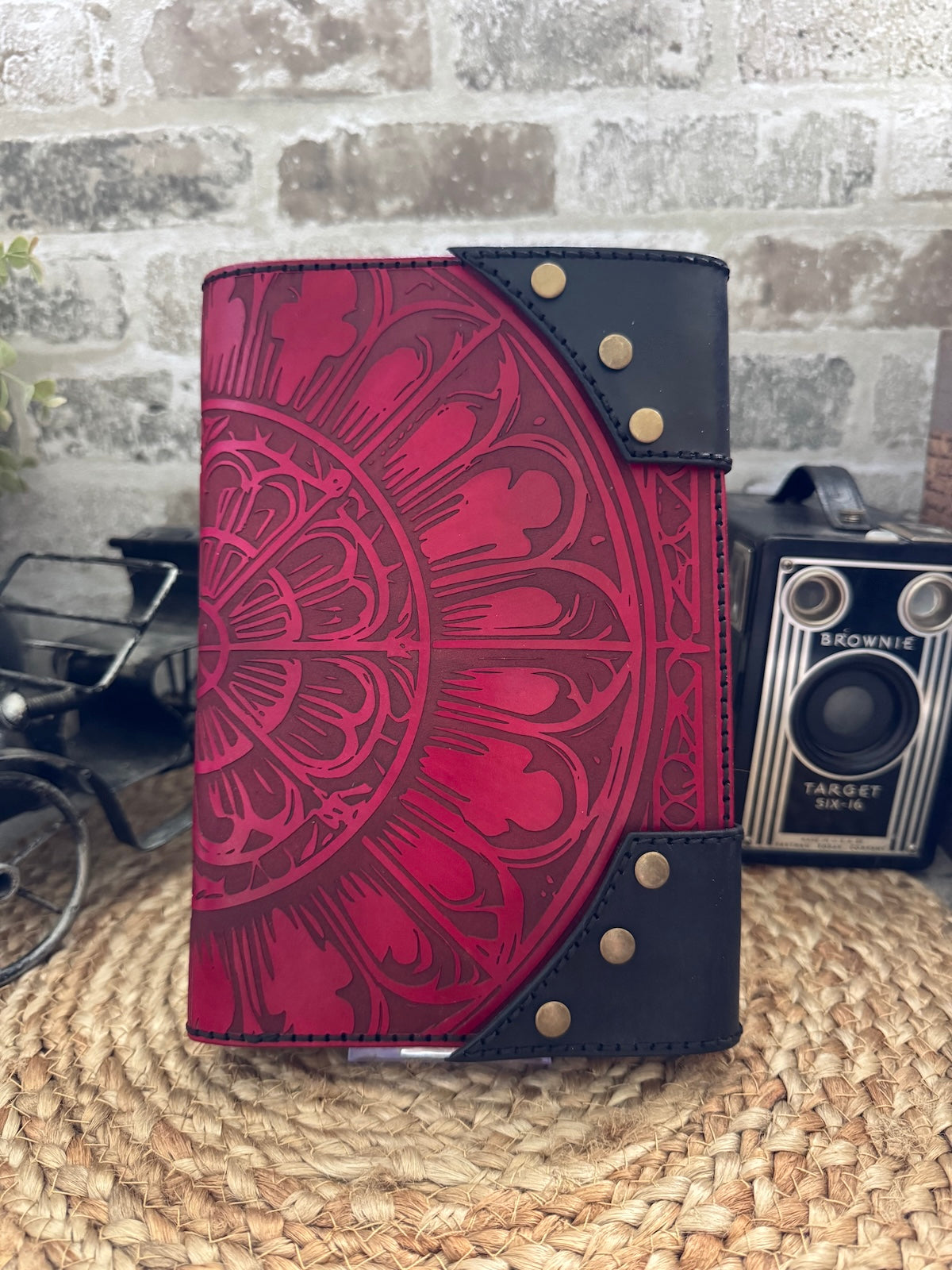Gothic Rose Window Leather Journal