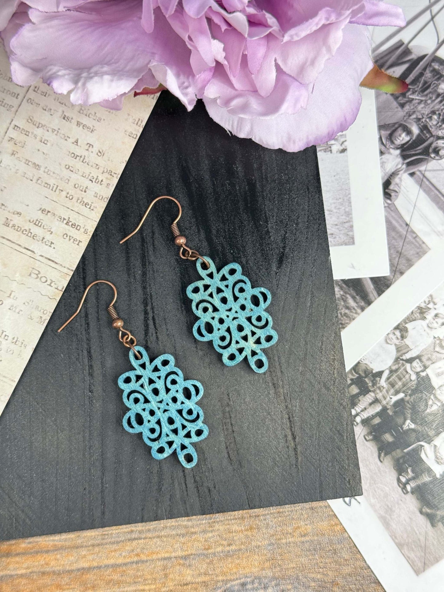 Dangle Earrings | Harmony Lace Symmetry Dangle Earrings | Lightweight