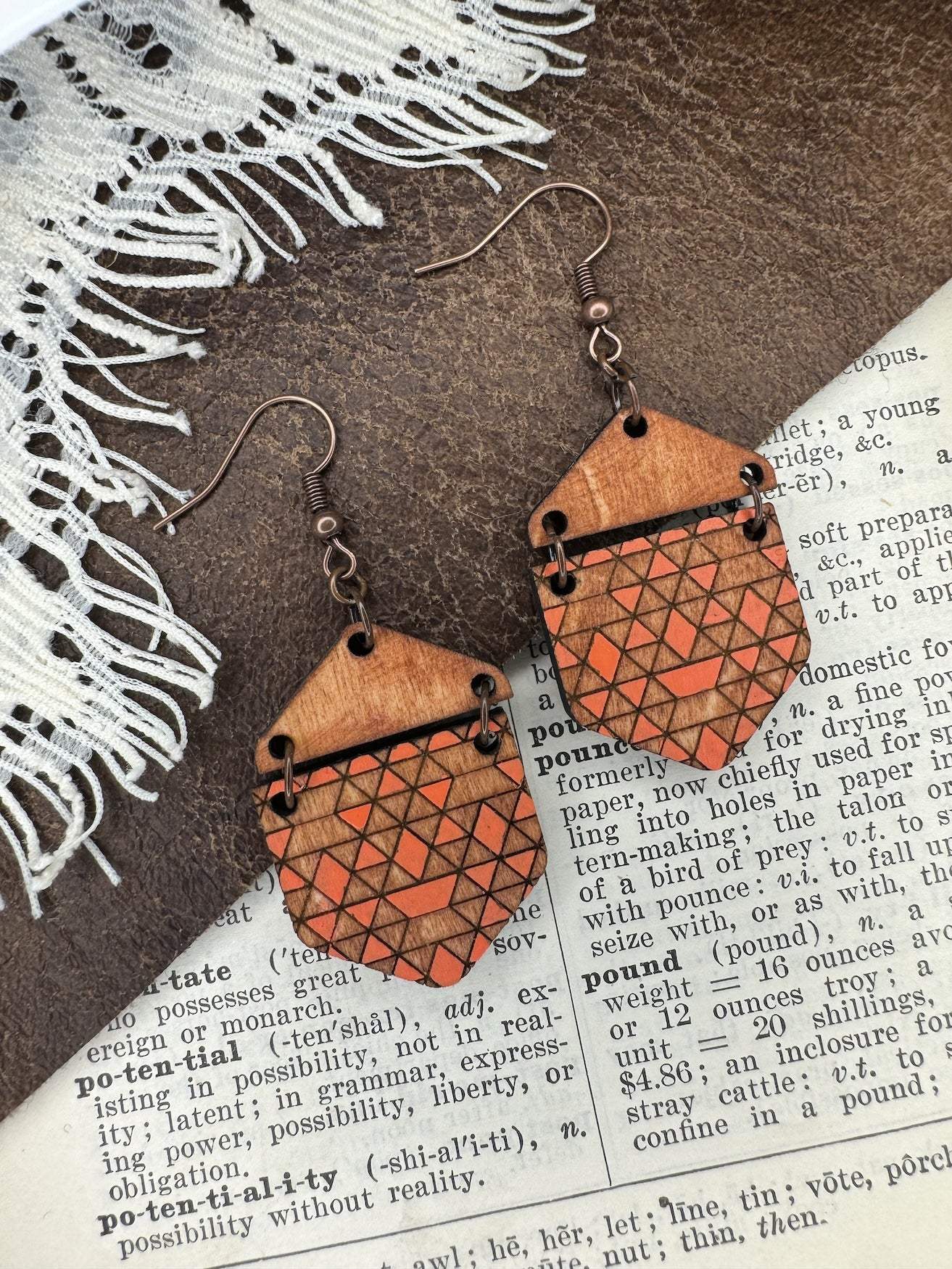 Hexagon Geometric Dangle Earrings