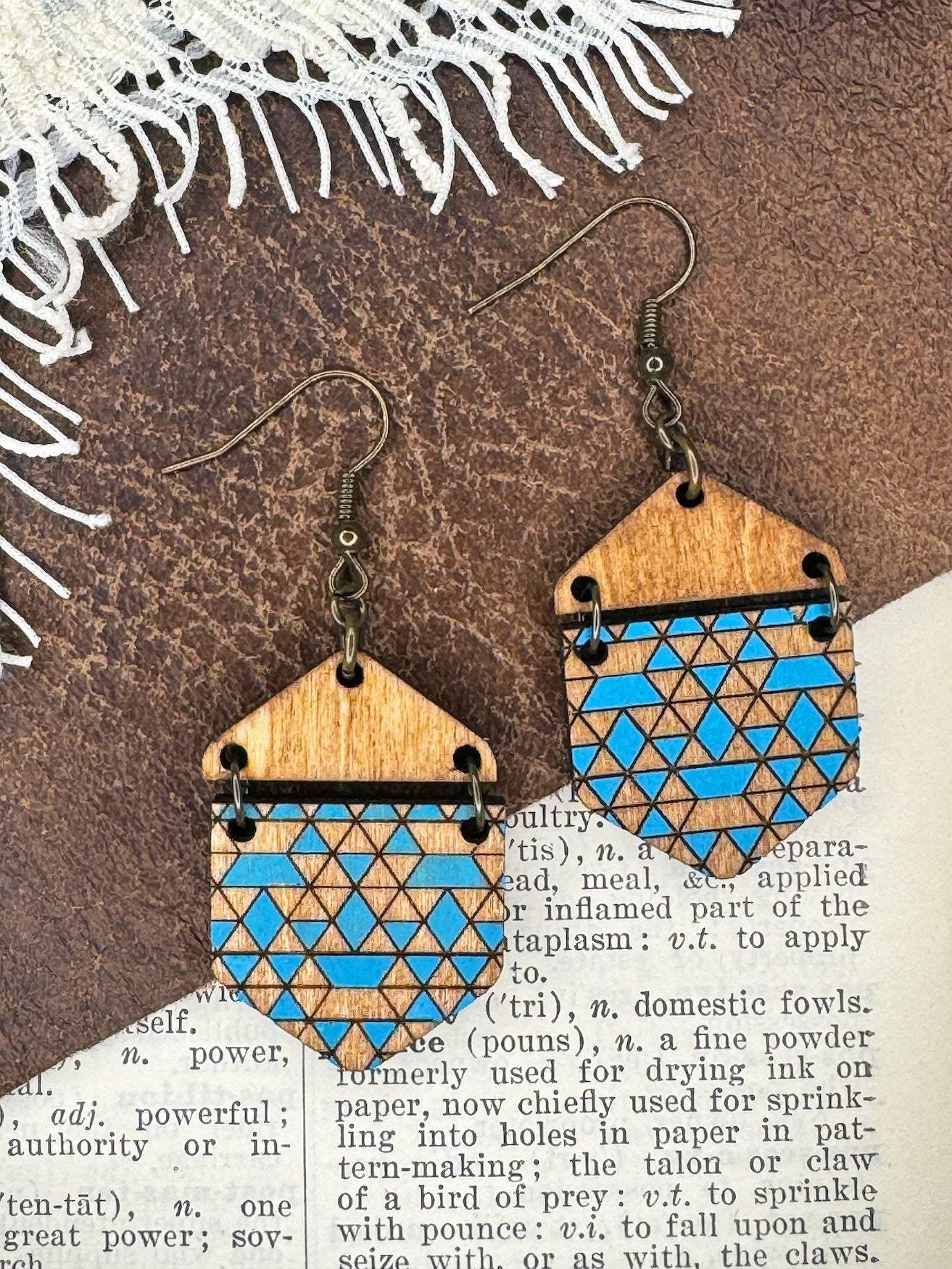 Hexagon Geometric Dangle Earrings