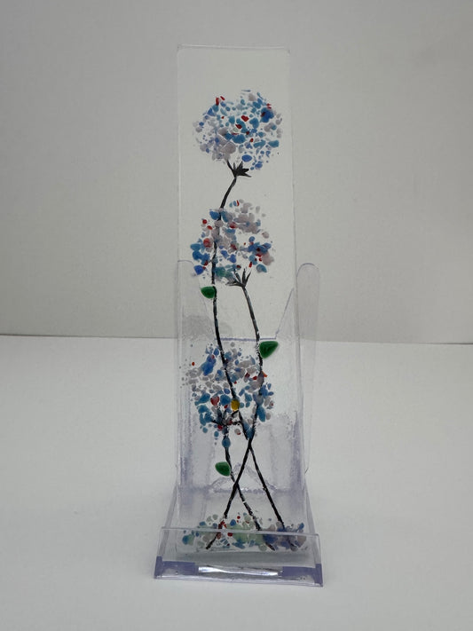 Queen Anne's Lace Fused Glass Sun Catcher