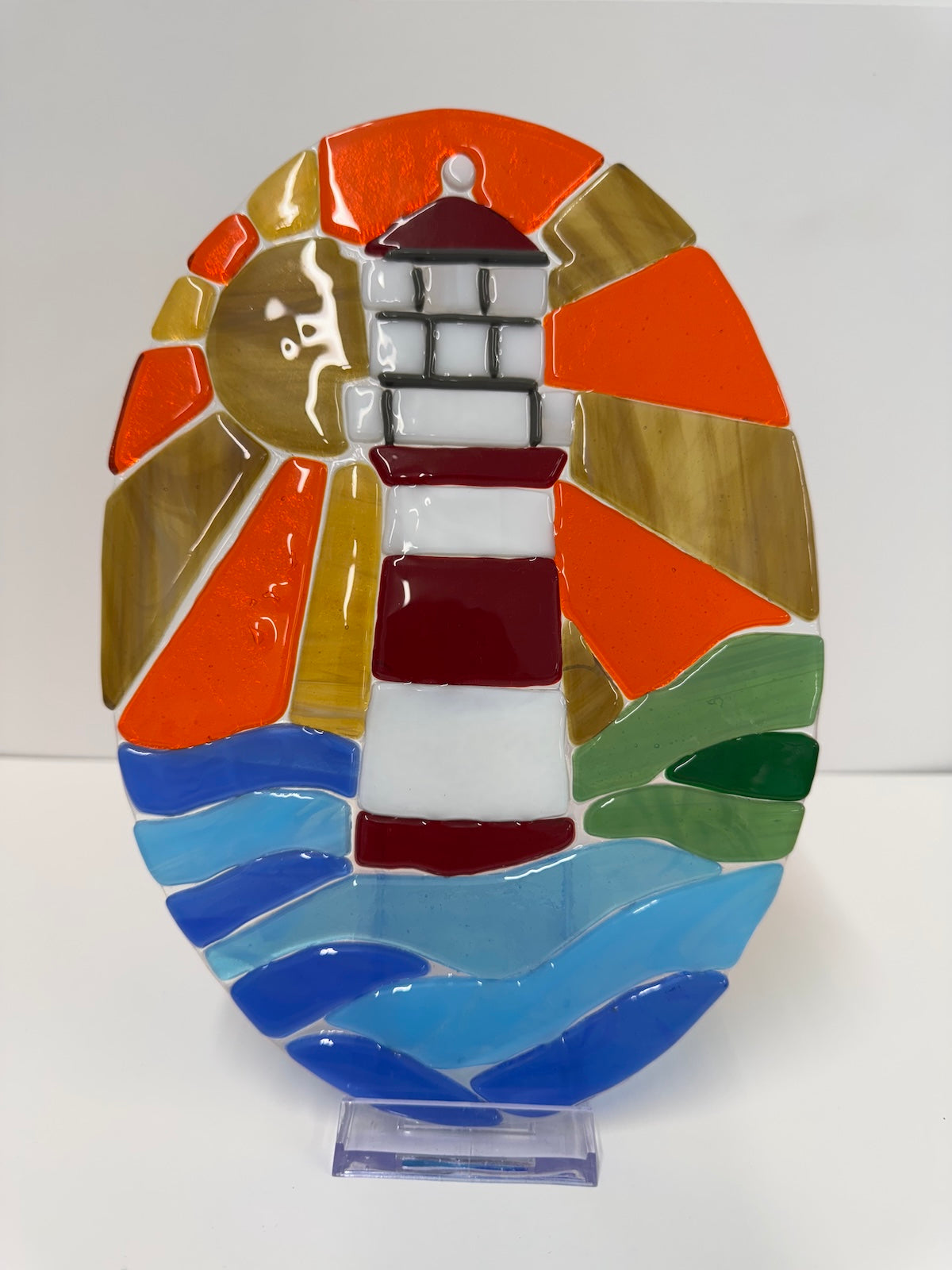 Beacon of Light Fused Glass Sun Catcher