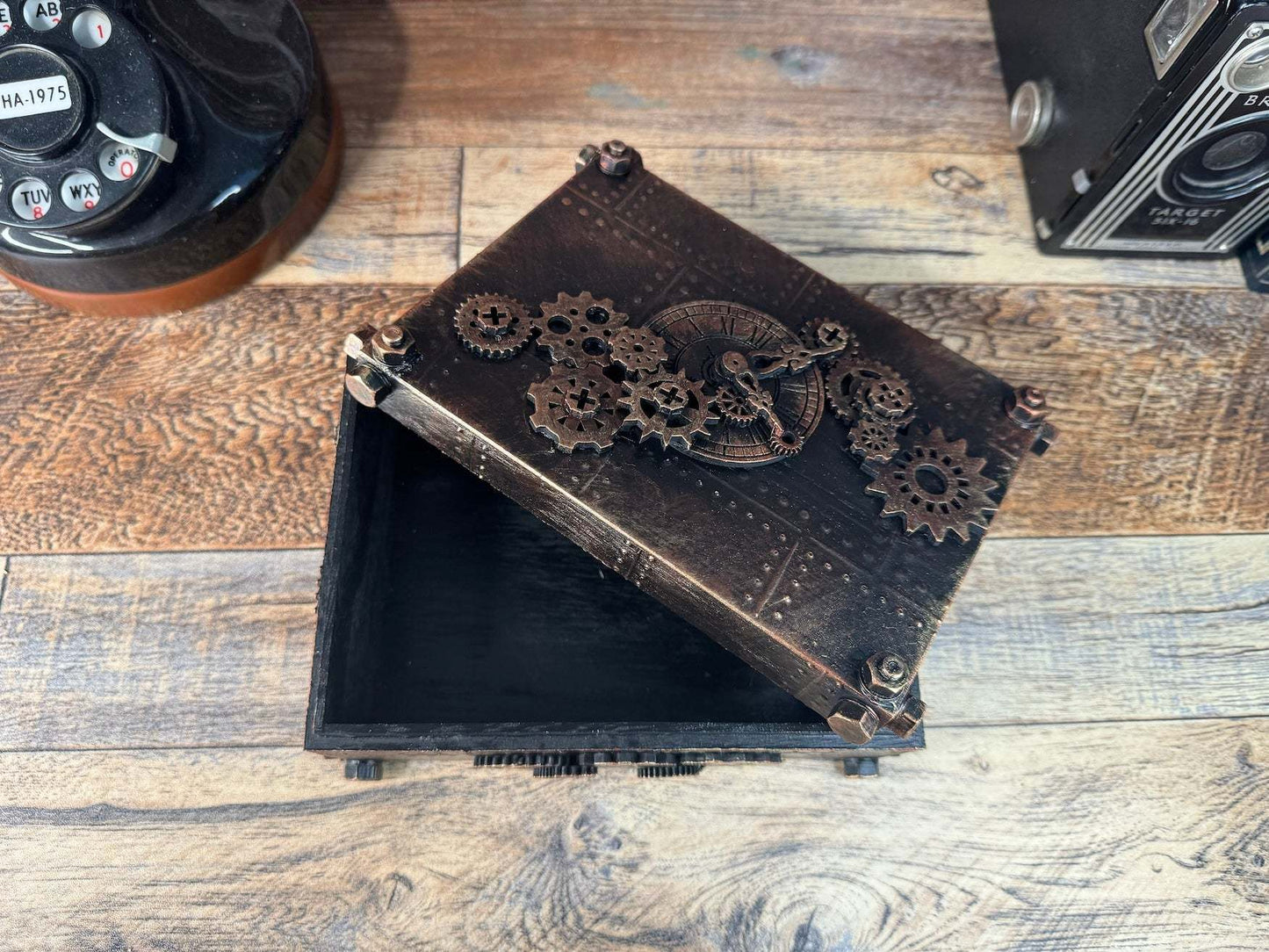 Steampunk Clock Rectangular Box