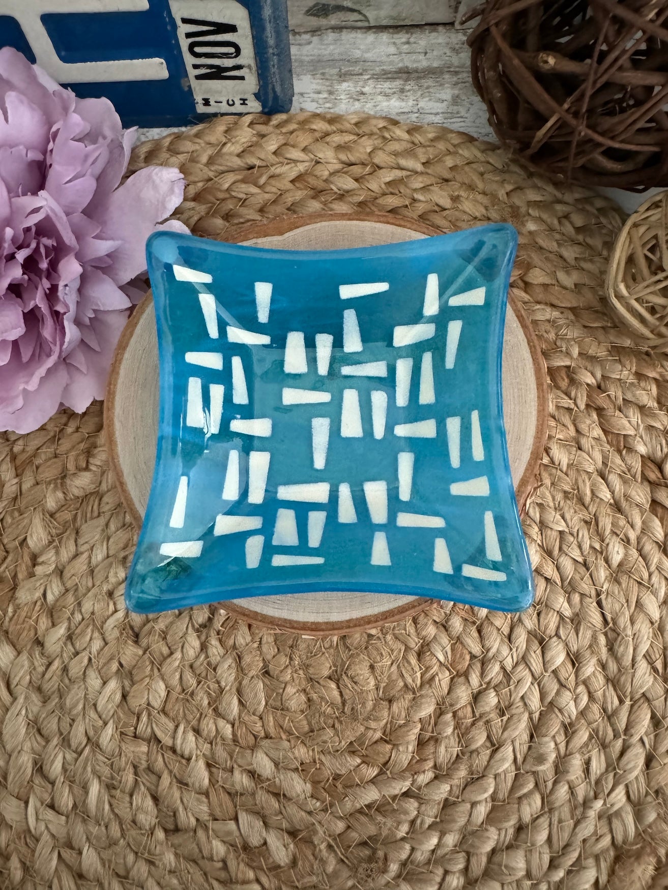 Mid-Century Modern Teal Bowl