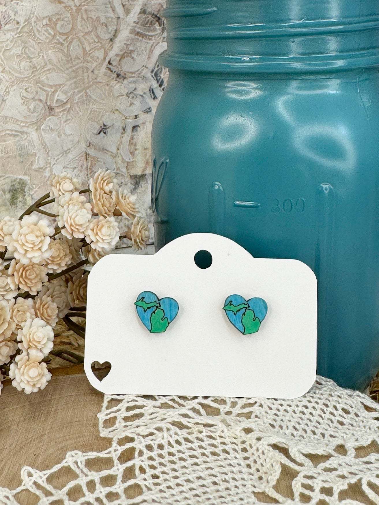 Michigan Love Stud Earrings