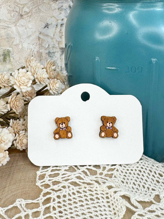 Teddy Bear Stud Earrings