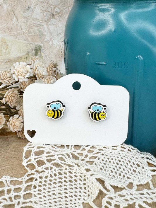 Bumble Bee Stud Earrings