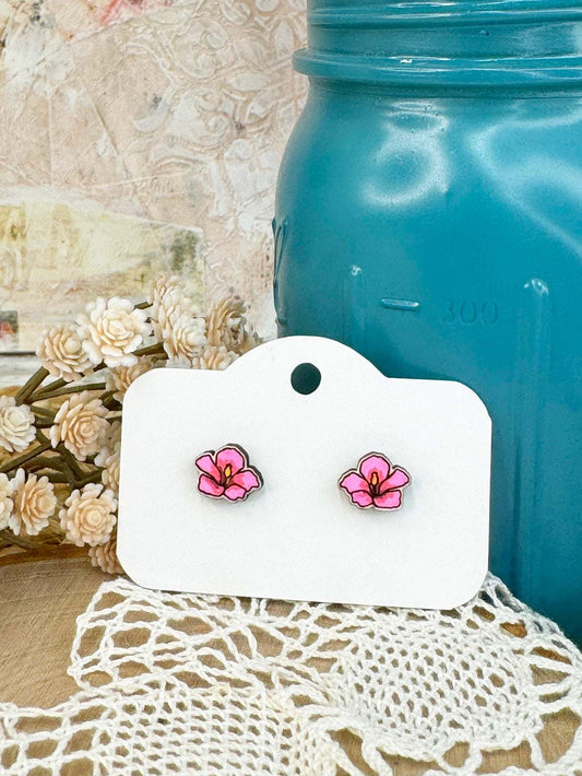 Hibiscus Stud Earrings