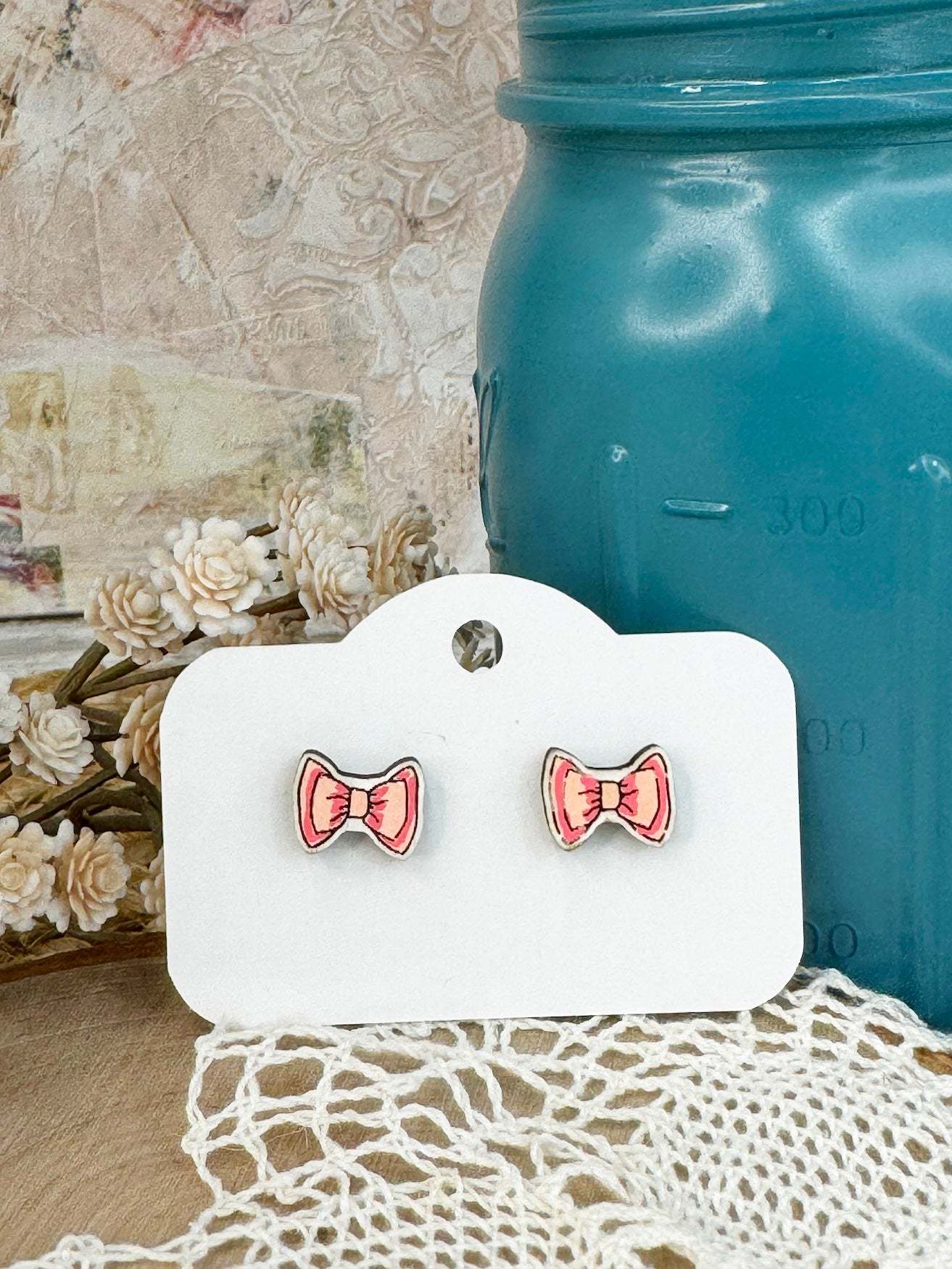 Bow Tie Stud Earrings