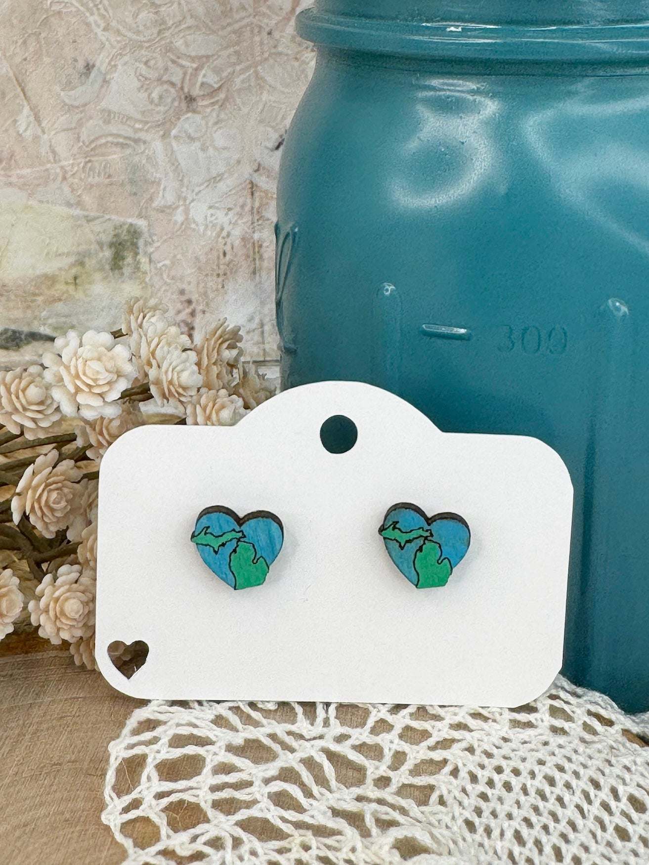 Michigan Love Stud Earrings