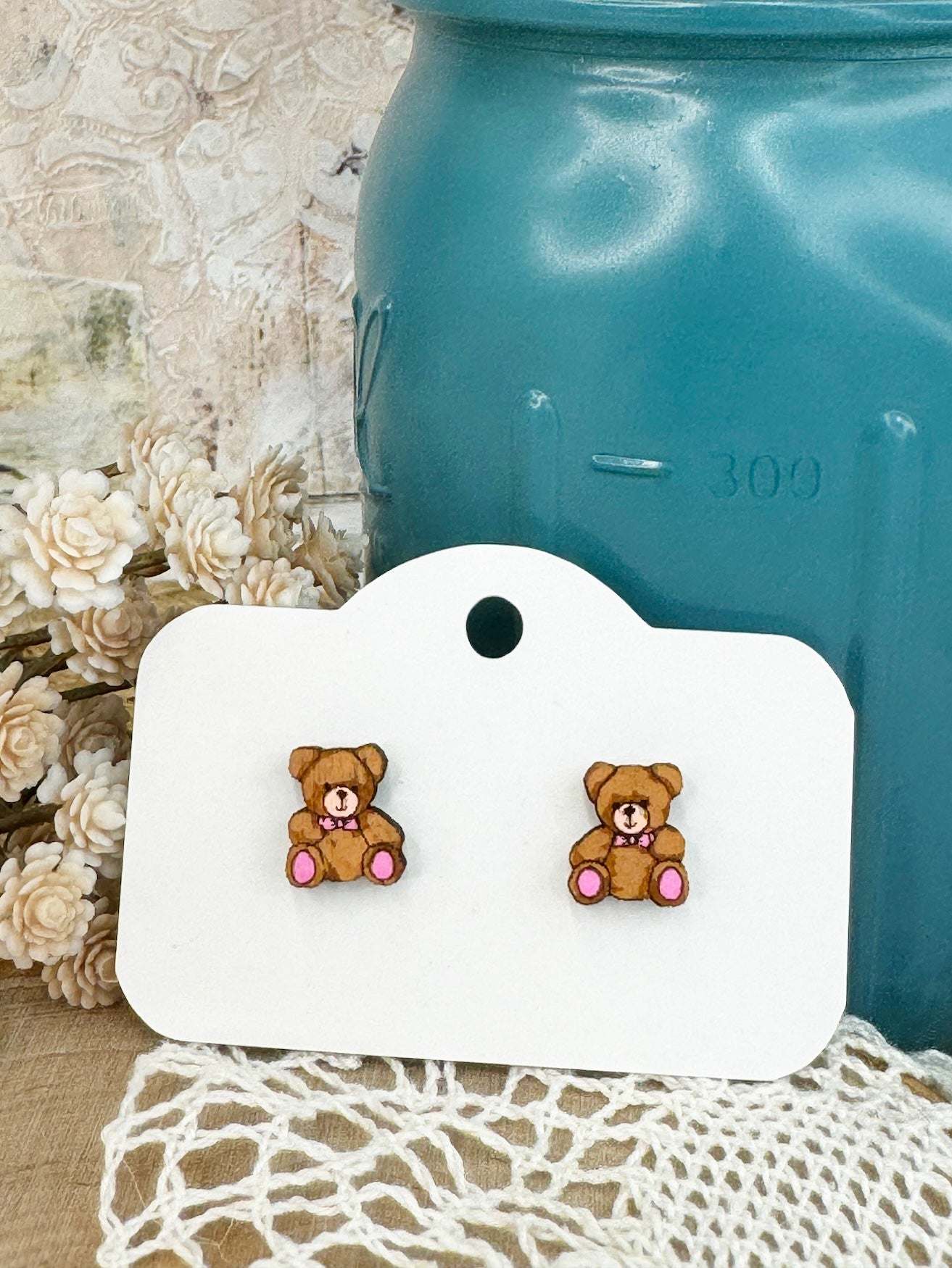 Teddy Bear Stud Earrings