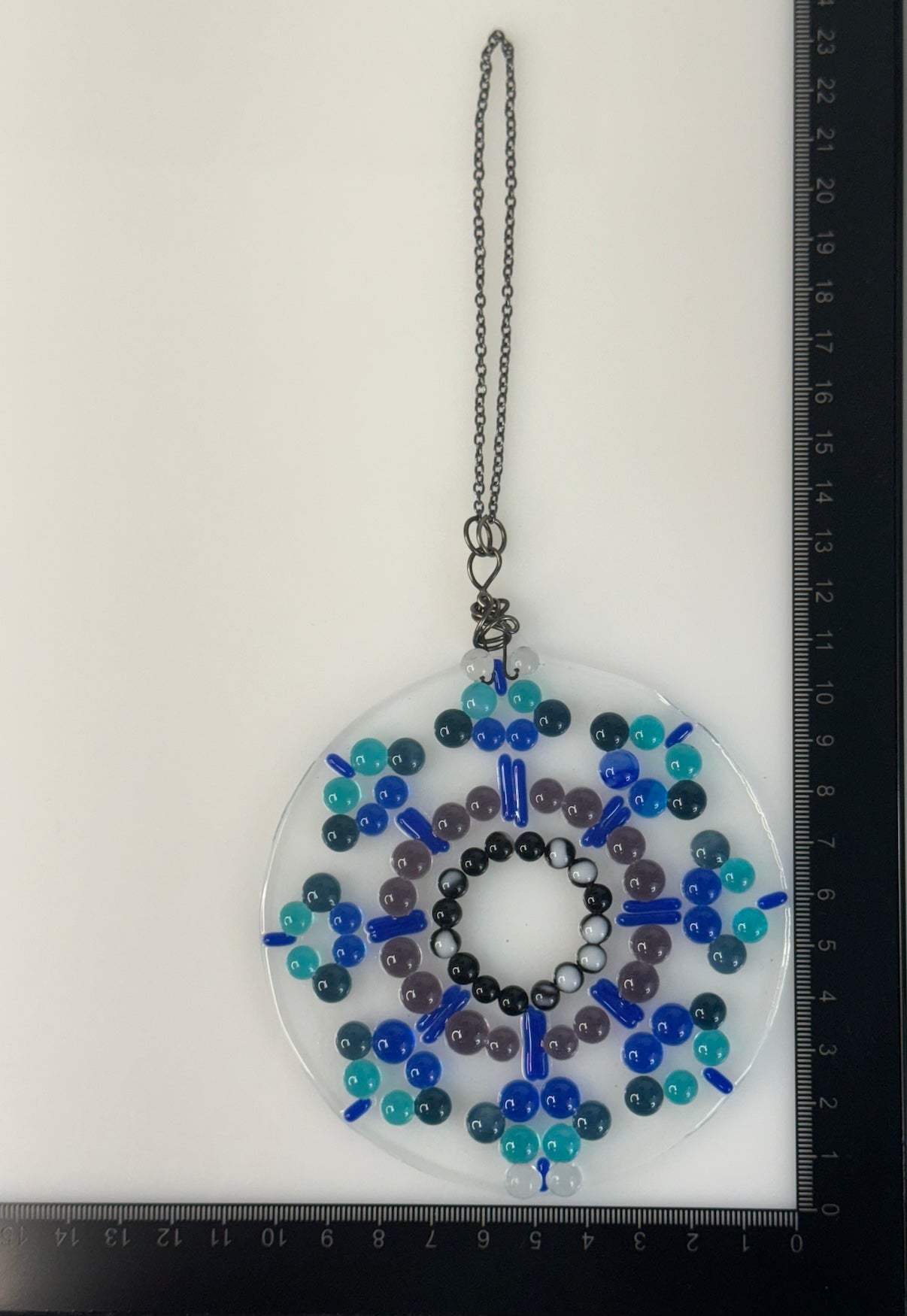 Clear/Blue Mandala Sun Catcher