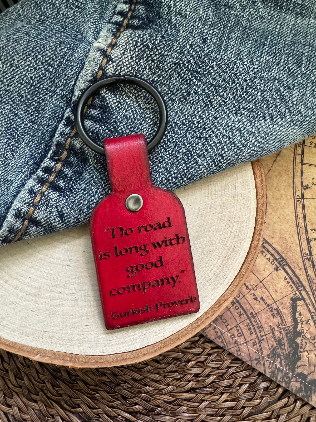 Incredible Journey Leather Keychain