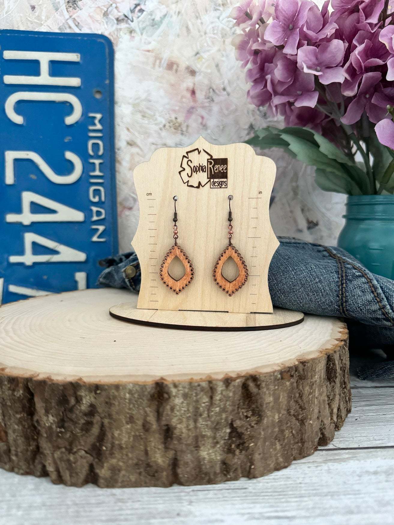 Lacy Edge Dangle Earrings