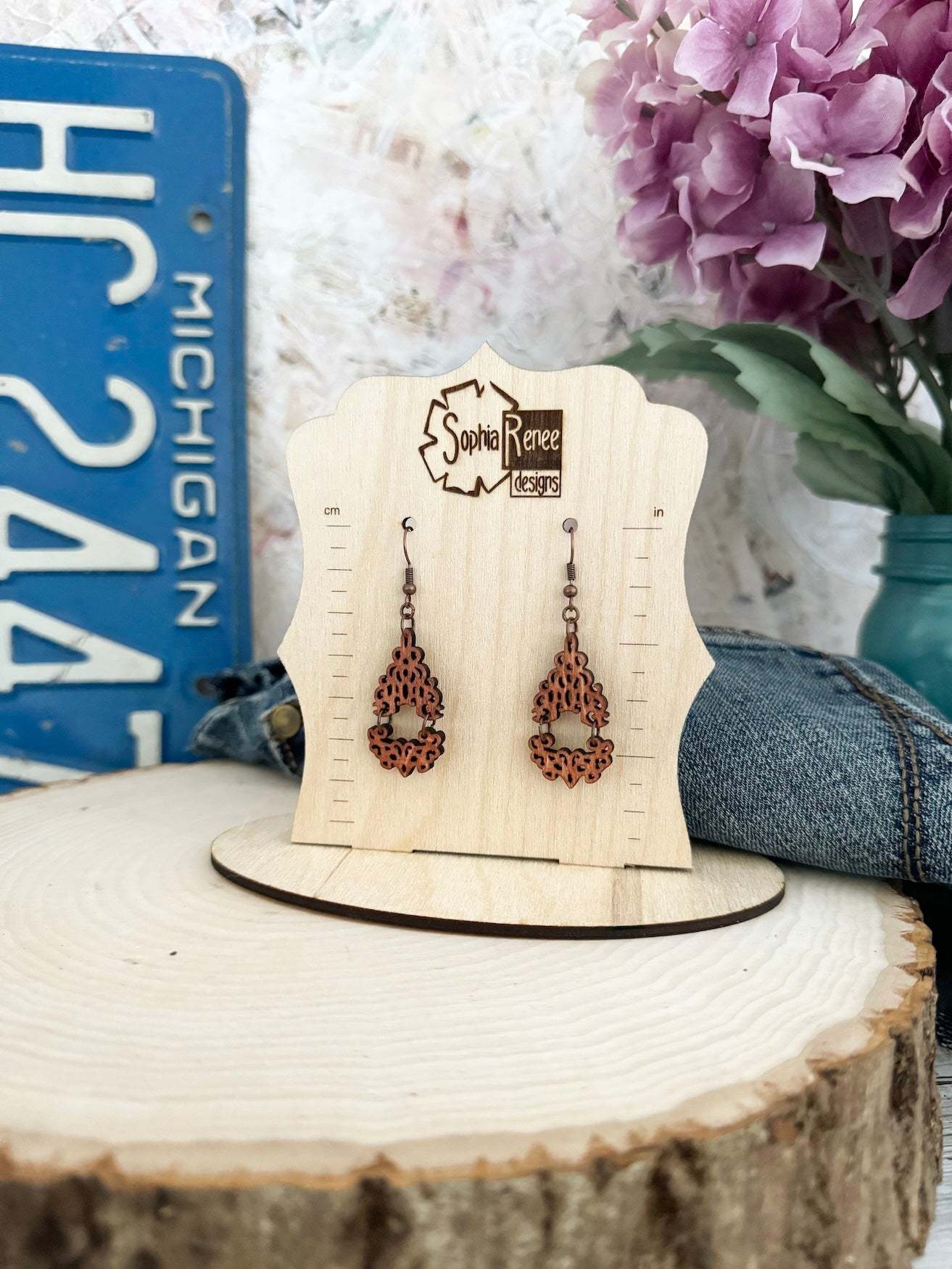Lacy Teardrop Double Dangle Earrings