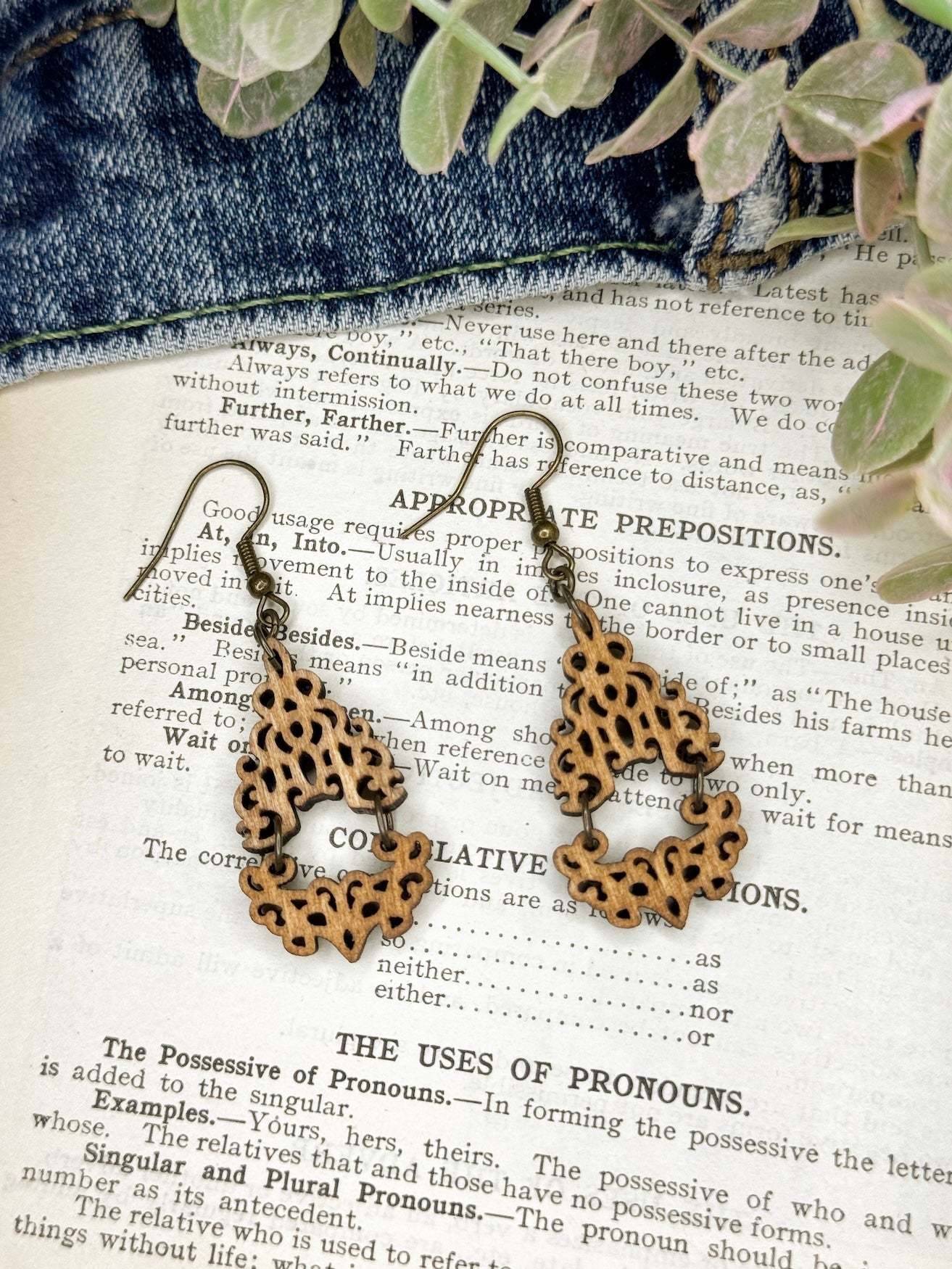 Lacy Teardrop Double Dangle Earrings