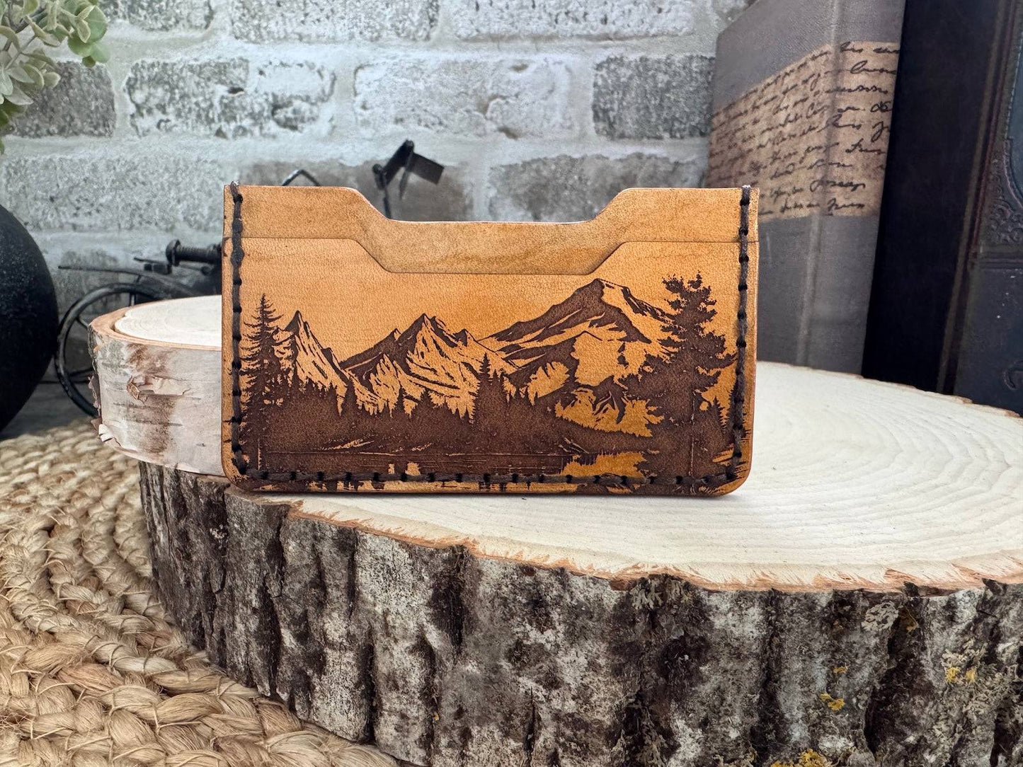 Landscape Minimalist Leather Wallet