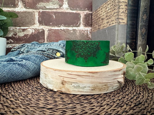 Mandala Leather Cuff