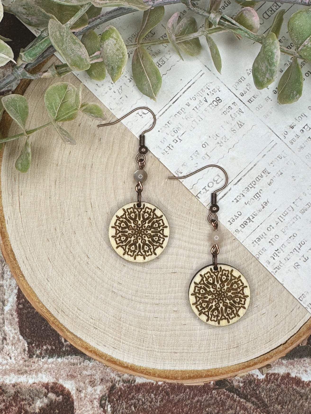 Dangle Earrings | Mini-Mandala Dangle Earrings | Sophia Renee Designs