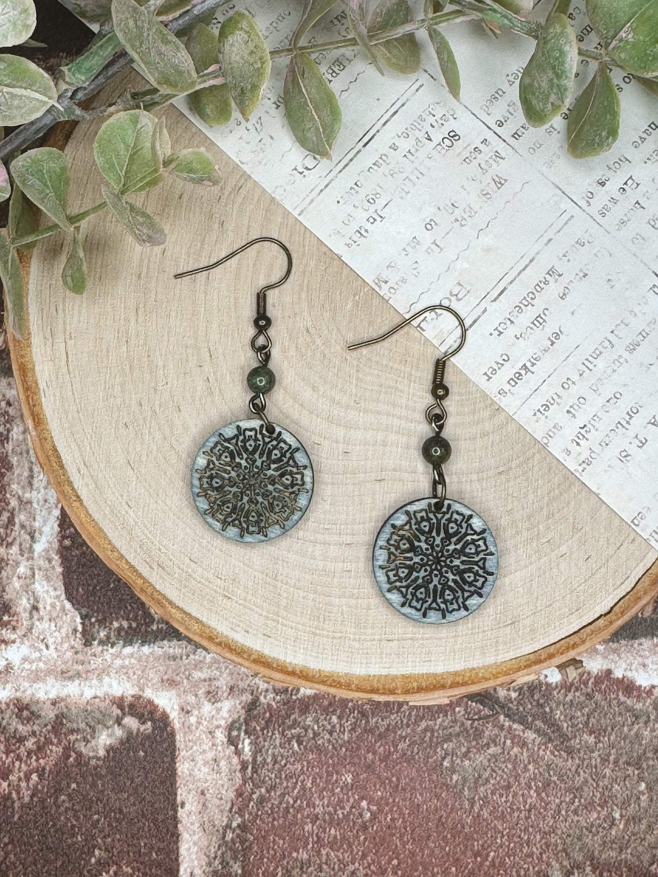 Dangle Earrings | Mini-Mandala Dangle Earrings | Sophia Renee Designs