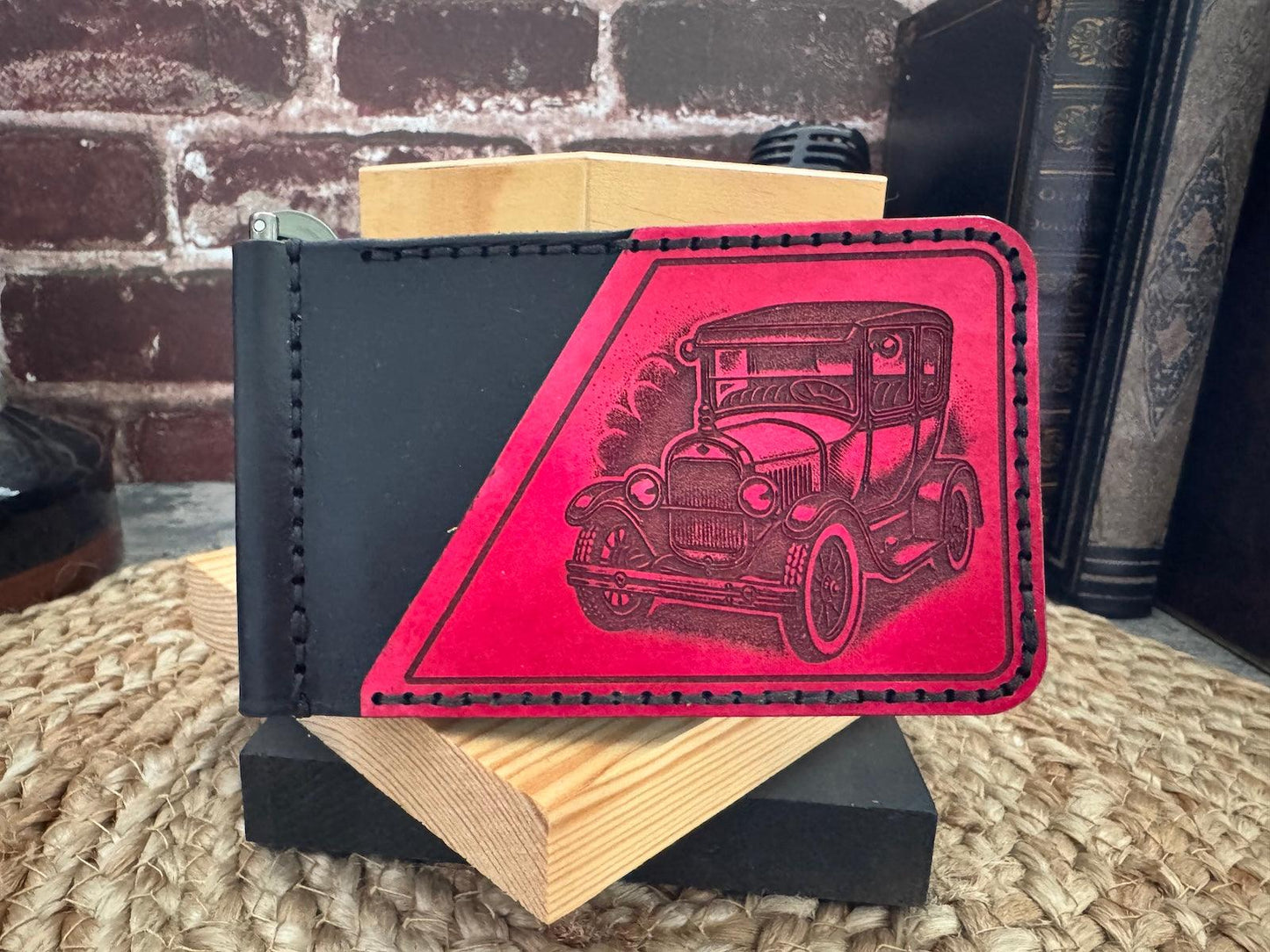 Model T Leather Wallet with Money Clip