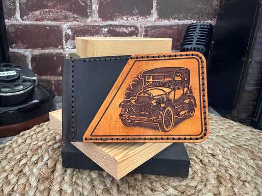 Model T Leather Wallet with Money Clip