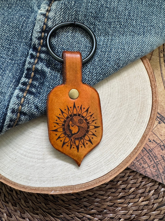 Mother Teresa Leather Keychain