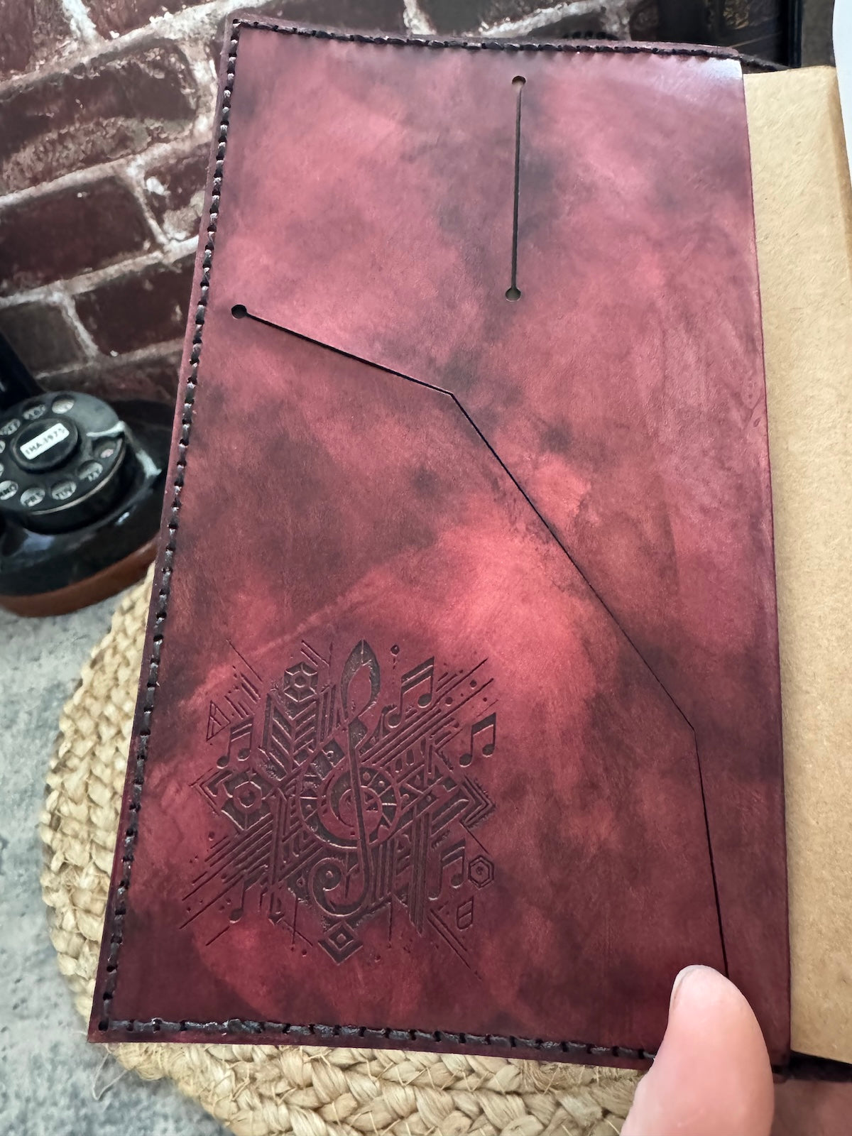 Musical Cadence Leather Notebook