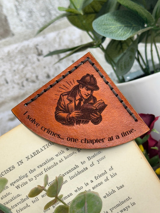 Mystery Leather Bookmark - Male Detective
