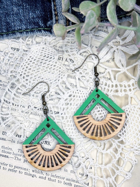 Nova Arc Wooden Earrings