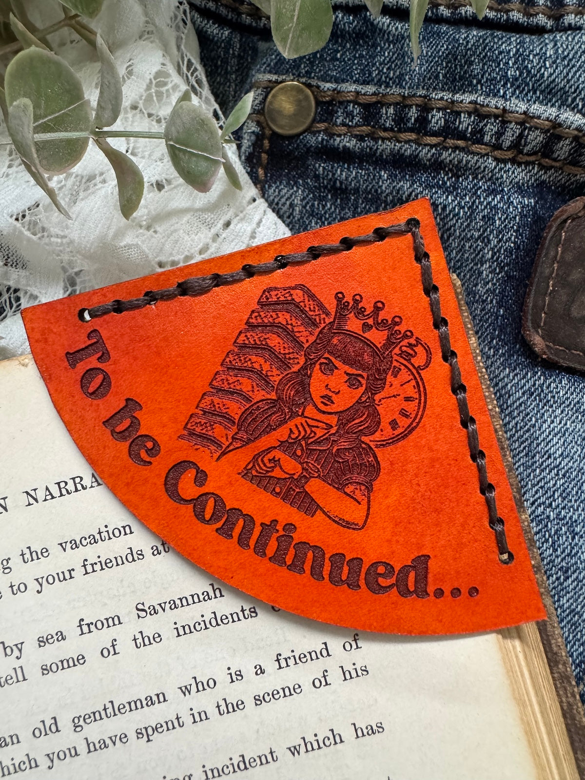 Princess and the Pea Leather Bookmark