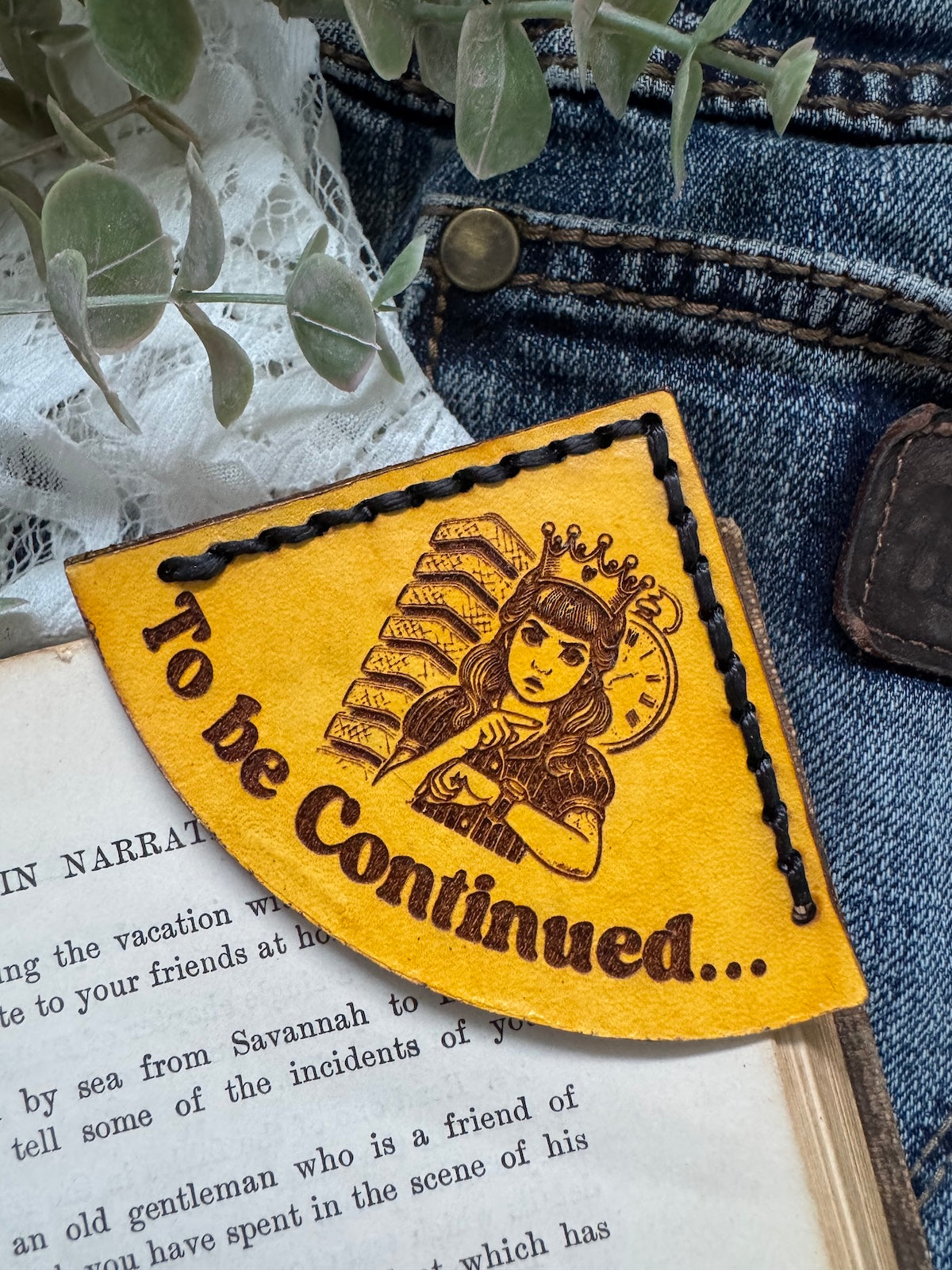 Princess and the Pea Leather Bookmark