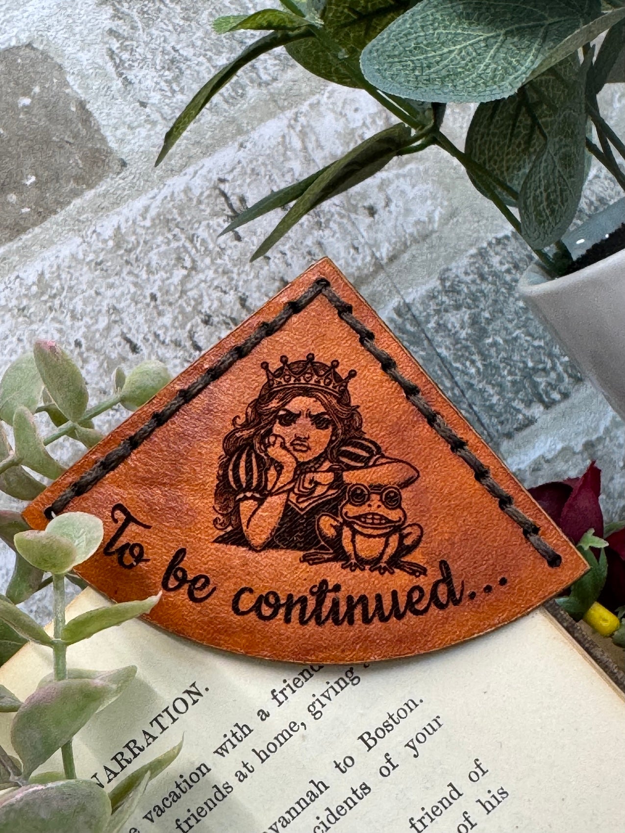 The Princess and the Frog Leather Bookmark