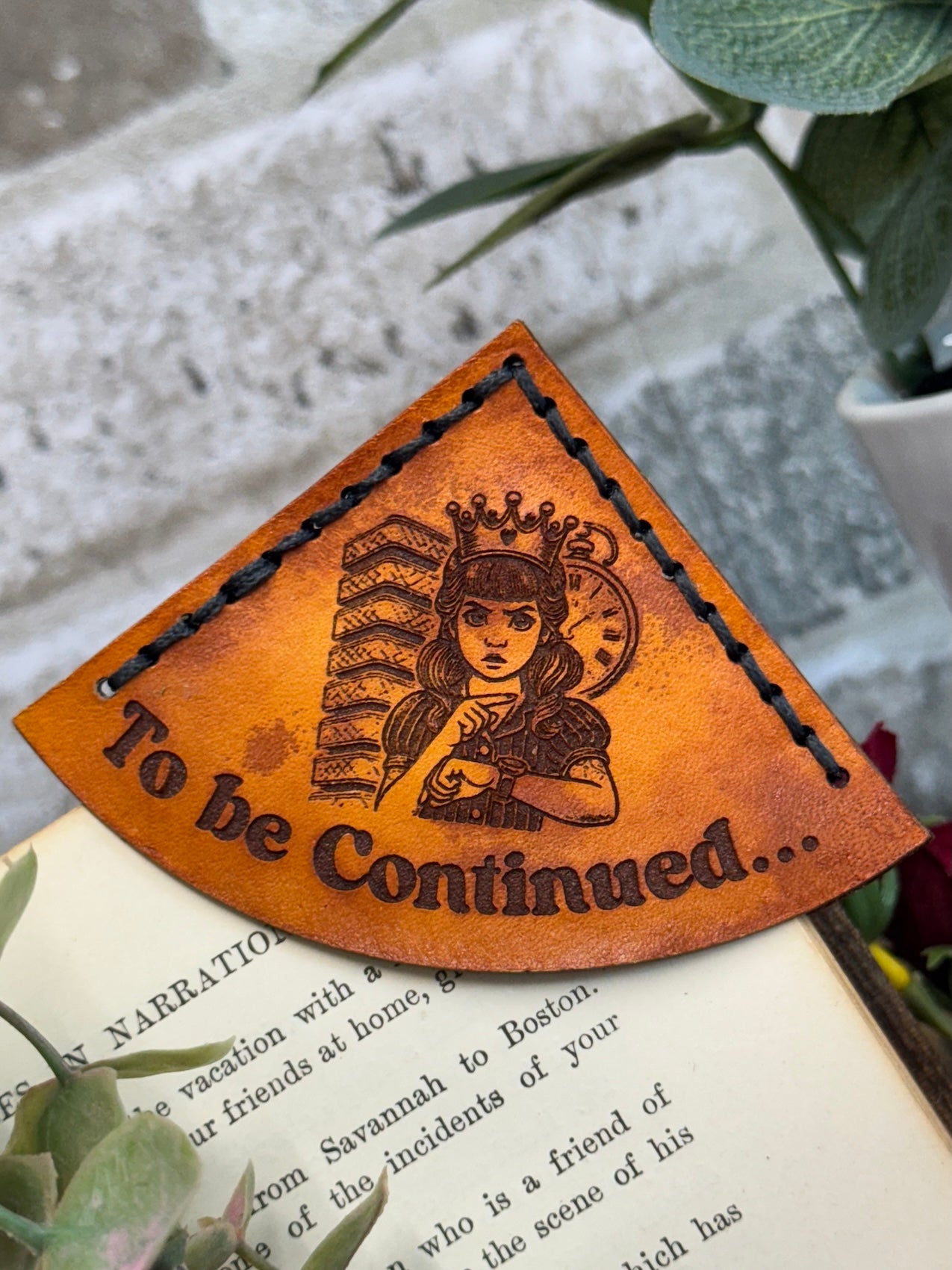 Princess and the Pea Leather Bookmark