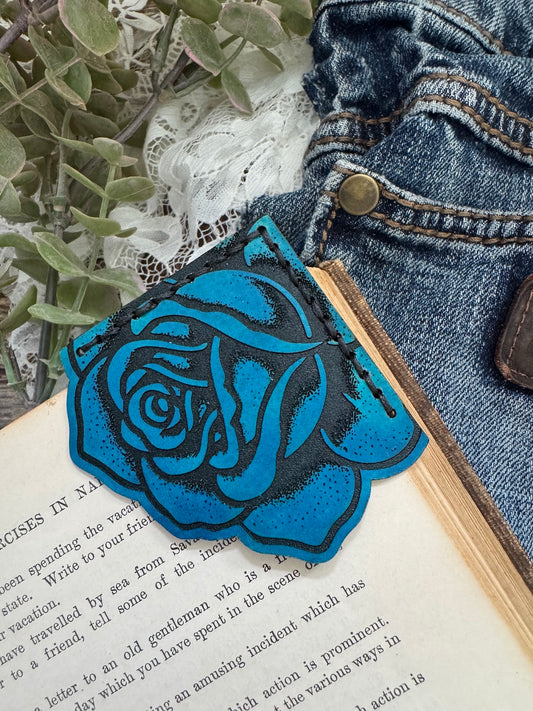 Rose Leather Bookmark