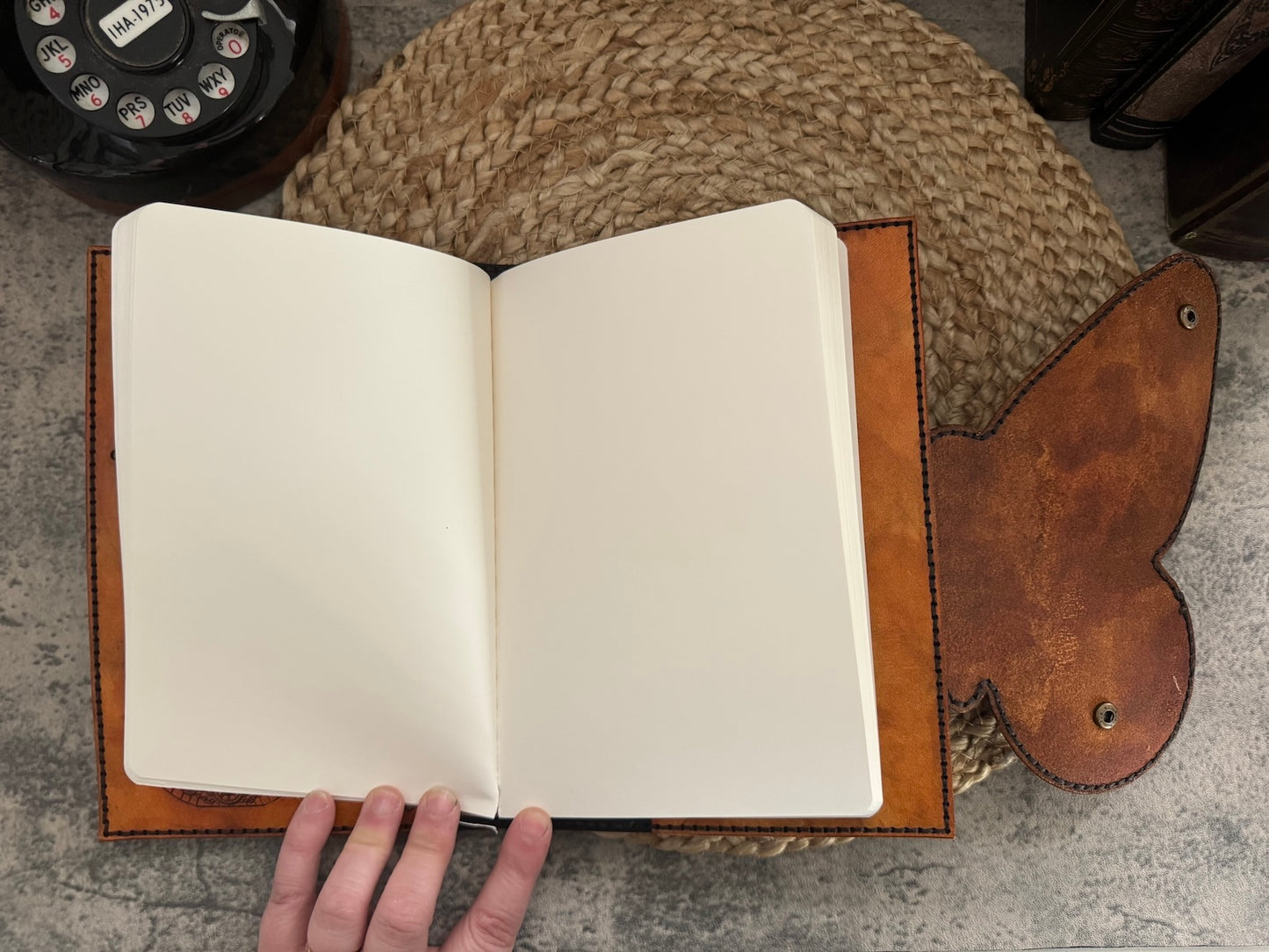 Steampunk Butterfly Leather Notebook
