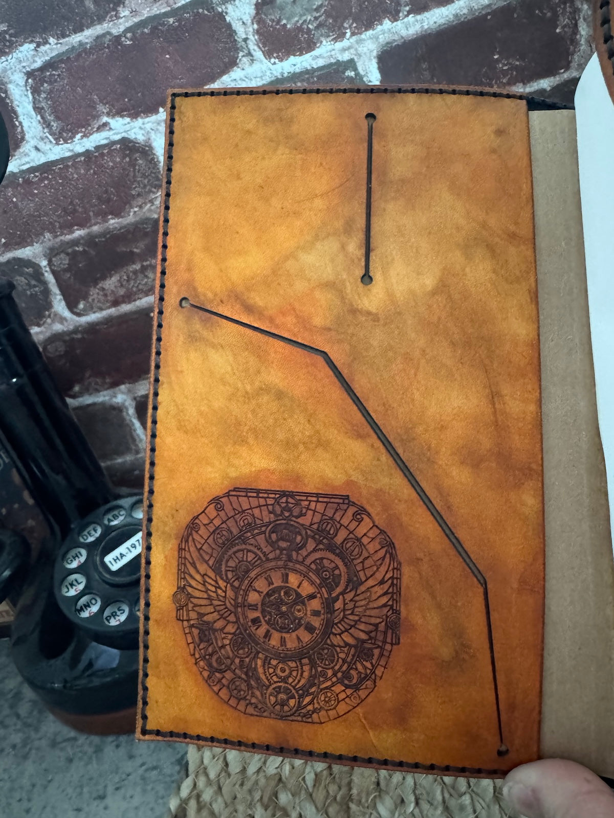 Steampunk Butterfly Leather Notebook