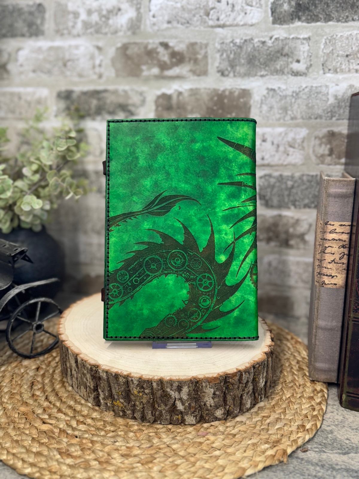 Steampunk Dragon Leather Notebook