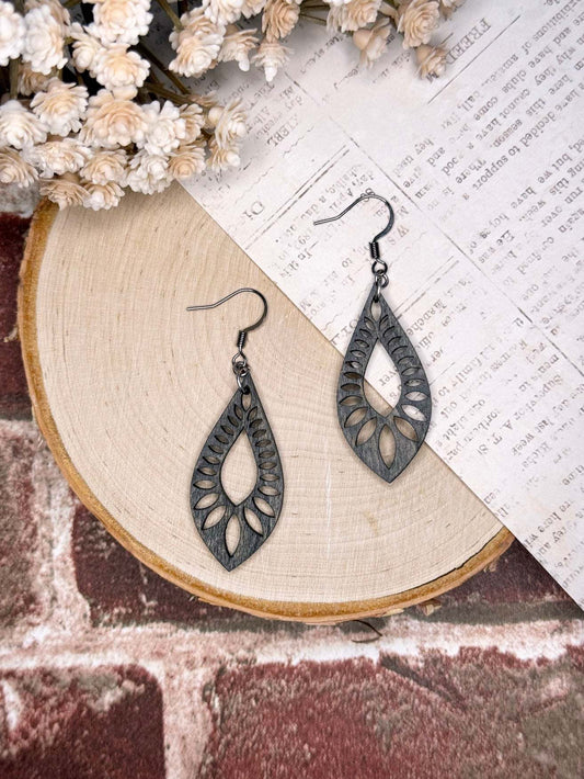 Teardrop Halo Dangle Earrings