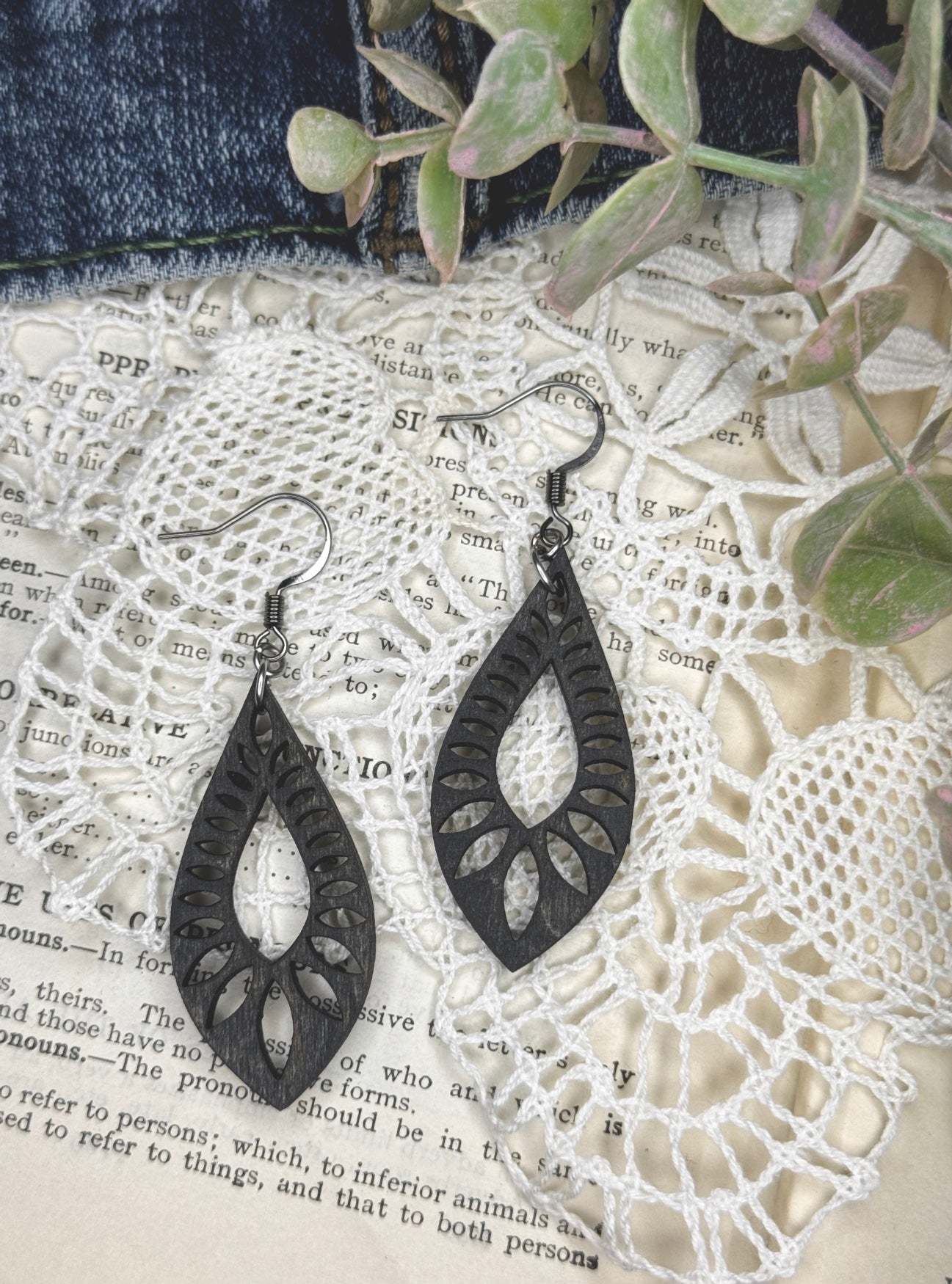 Teardrop Halo Dangle Earrings