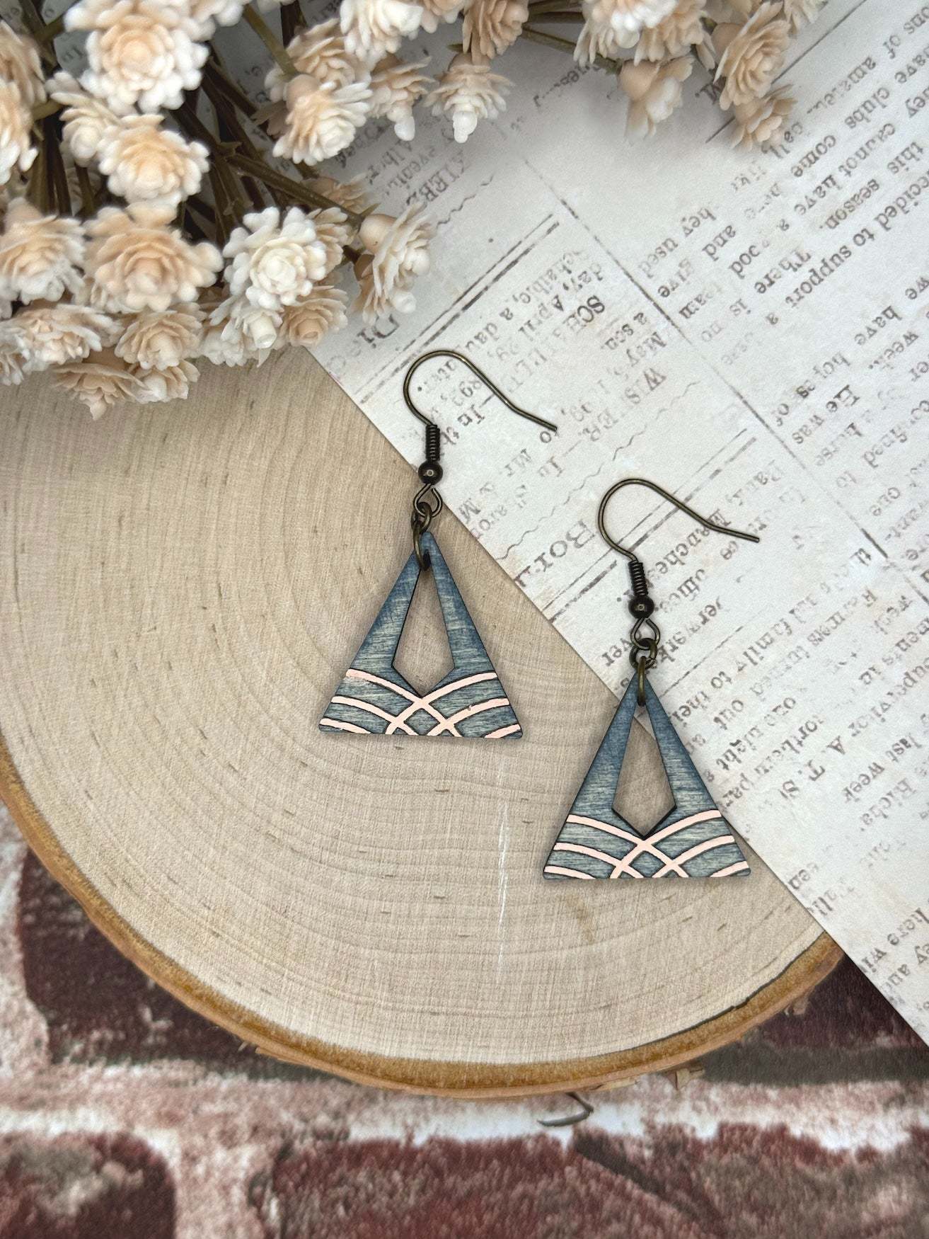 Triangle Arch Wooden Earrings | Sophia Renee Designs | Lightweight