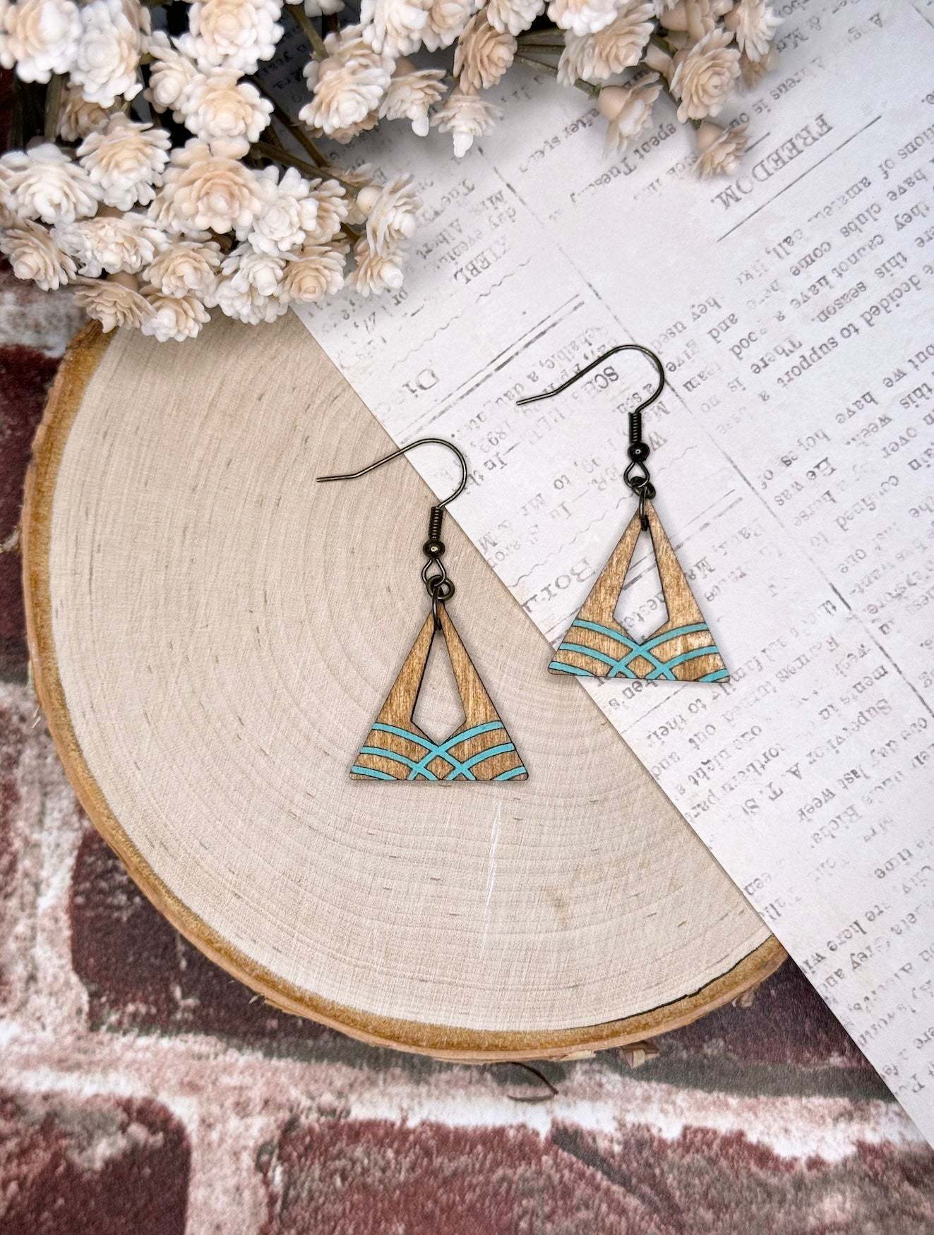 Triangle Arch Wooden Earrings | Sophia Renee Designs | Lightweight