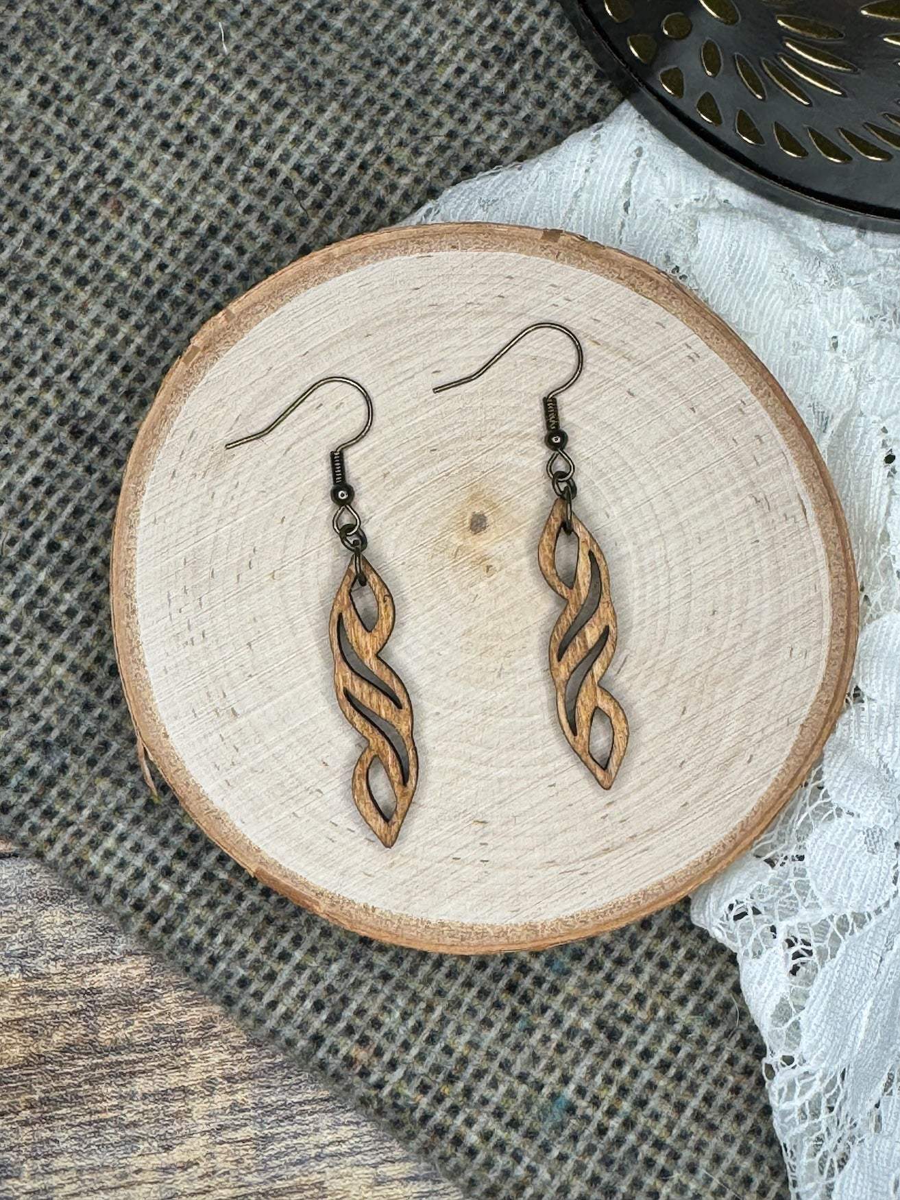 Twist Wooden Earrings